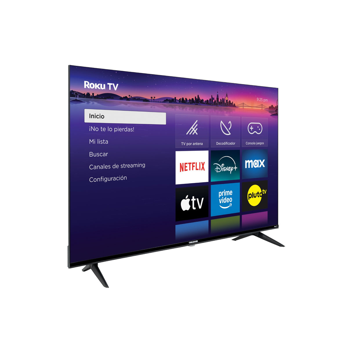 Televisor Smart Challenger Roku Negro 6.5x64.7cm de 50" Pulgadas 4K con Wifi Integrado y con Bluetooth