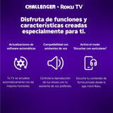 Televisor Smart Challenger Roku Negro 6.5x64.7cm de 50" Pulgadas 4K con Wifi Integrado y con Bluetooth