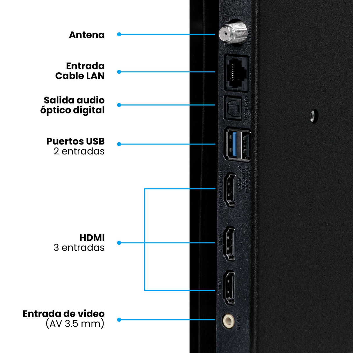 Televisor Smart Challenger Google Tv Negro 122.6x71.2cm de 55" Pulgadas 4K con Wifi Integrado y con Bluetooth
