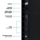 Televisor Smart Challenger Google Tv Negro 122.6x71.2cm de 55" Pulgadas 4K con Wifi Integrado y con Bluetooth