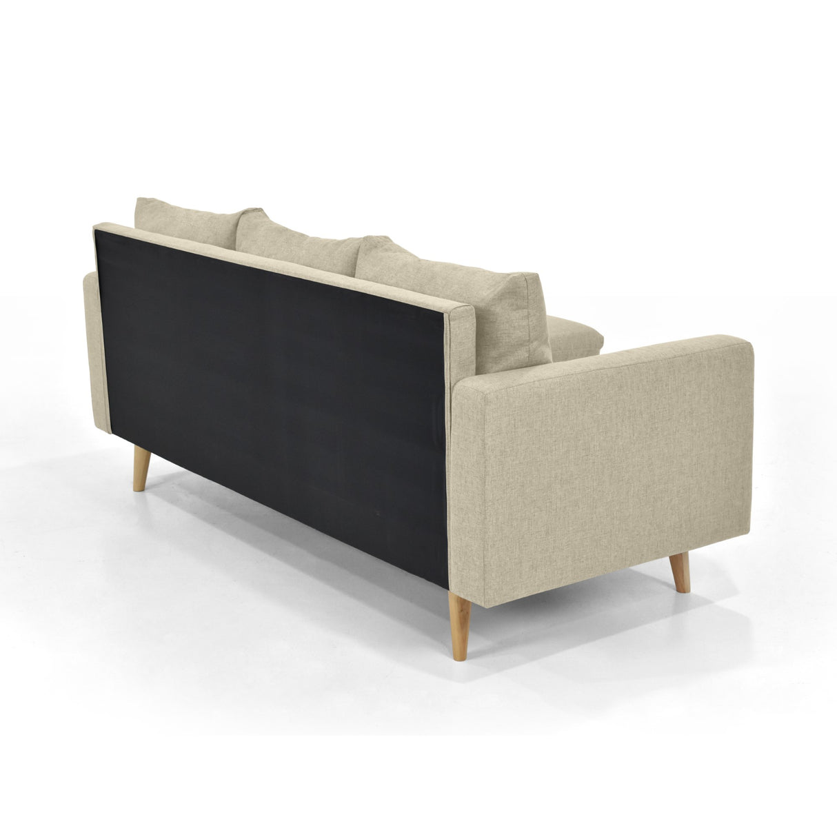 Sofá Barbados Beige Duster y Matiz Natural 190x85cm de Tres Puestos sin Apoya Brazos