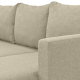 Sofá Barbados Beige Duster y Matiz Natural 190x85cm de Tres Puestos sin Apoya Brazos