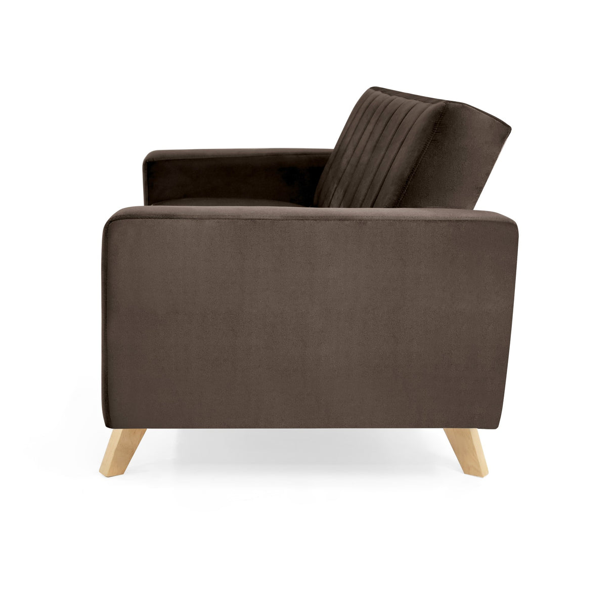 Sofá Baru Chocolate Denver y Matiz Natural 150x82cm de Dos Puestos sin Apoya Brazos