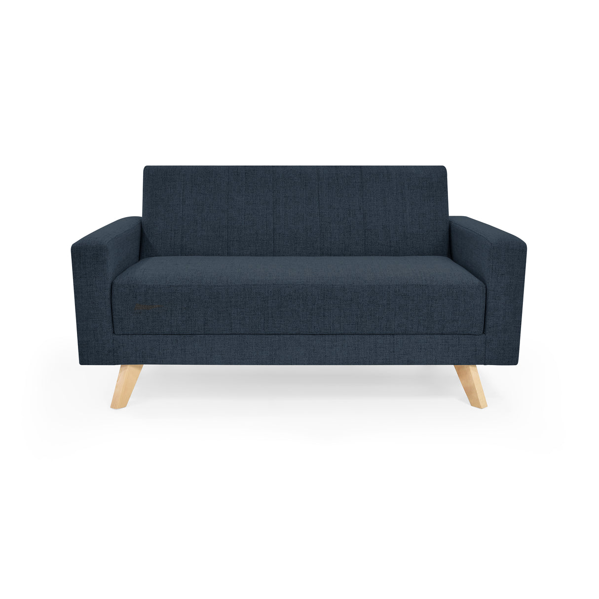 Sofá Baru Plomo Eureka y Matiz Natural 150x82cm de Dos Puestos sin Apoya Brazos