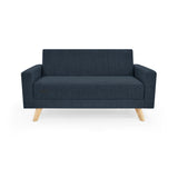 Sofá Baru Plomo Eureka y Matiz Natural 150x82cm de Dos Puestos sin Apoya Brazos