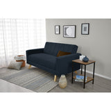 Sofá Baru Plomo Eureka y Matiz Natural 150x82cm de Dos Puestos sin Apoya Brazos