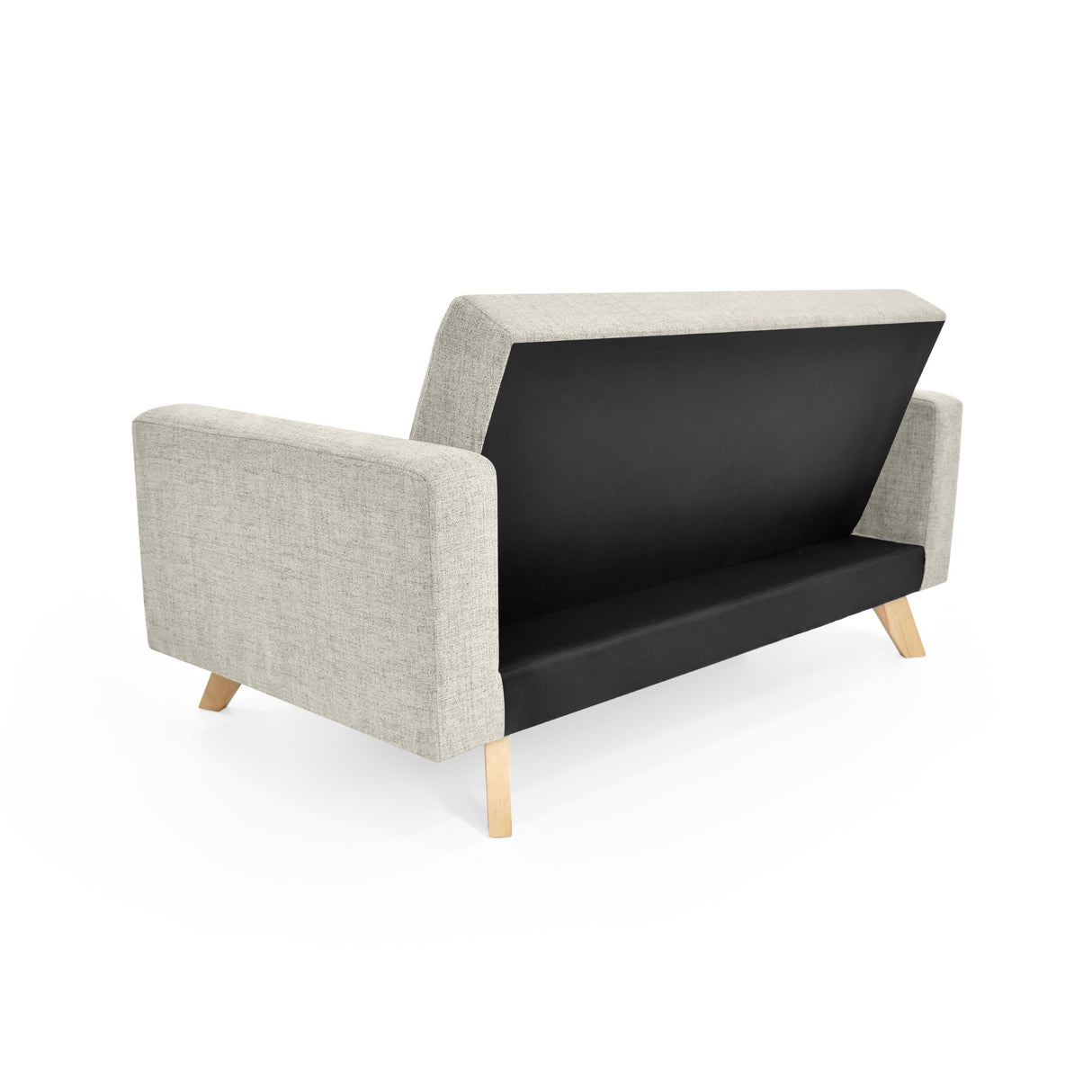 Sofá Baru Taupe Dicosta y Matiz Natural 150x82cm de Dos Puestos sin Apoya Brazos