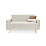 Sofá Baru Taupe Dicosta y Matiz Natural 150x82cm de Dos Puestos sin Apoya Brazos