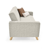 Sofá Baru Taupe Dicosta y Matiz Natural 150x82cm de Dos Puestos sin Apoya Brazos