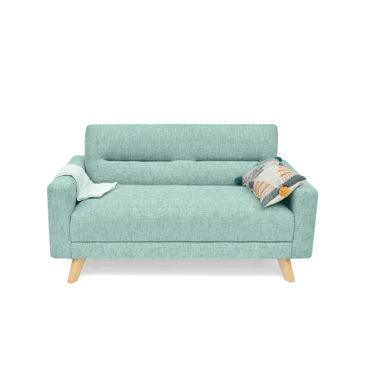 Sofá Barza Aqua Dicosta y Matiz Natural 150x82cm de Dos Puestos con Apoya Brazos
