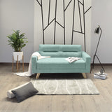 Sofá Barza Aqua Dicosta y Matiz Natural 150x82cm de Dos Puestos con Apoya Brazos