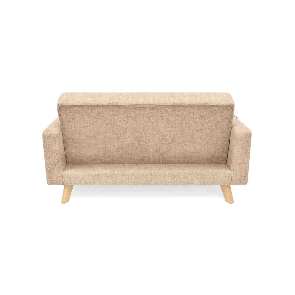 Sofá Barza Beige Dicosta y Matiz Natural 150x82cm de Dos Puestos con Apoya Brazos