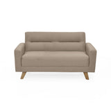 Sofá Barza Beige Duster y Matiz Natural 150x82cm de Dos Puestos con Apoya Brazos