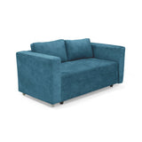 Sofá Cama Baxter Azul Sky 160x68cm de Tres Puestos con Apoya Brazos