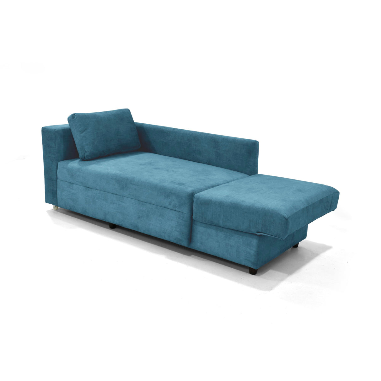Sofá Cama Baxter Azul Sky 160x68cm de Tres Puestos con Apoya Brazos