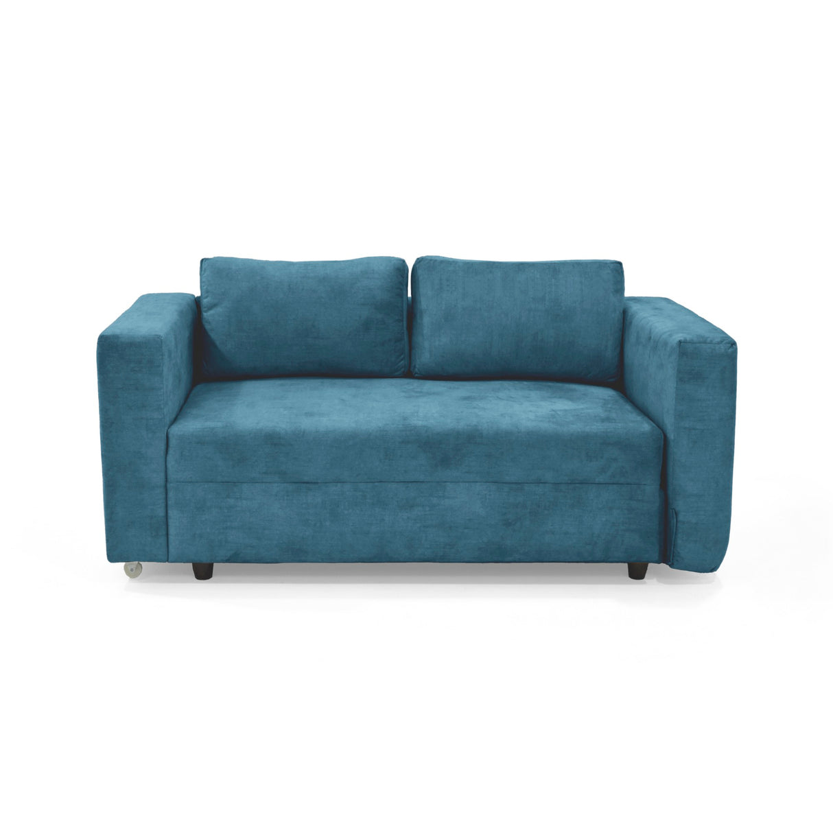 Sofá Cama Baxter Azul Sky 160x68cm de Tres Puestos con Apoya Brazos