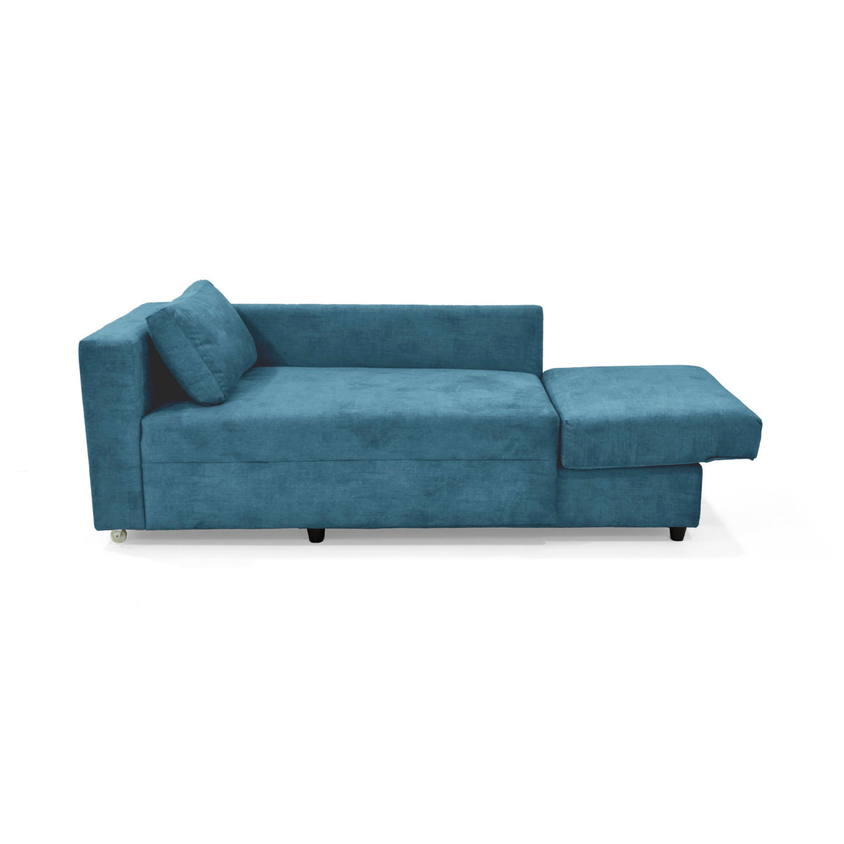 Sofá Cama Baxter Azul Sky 160x68cm de Tres Puestos con Apoya Brazos