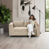 Sofá Cama Baxter Beige Sky 160x68cm de Tres Puestos con Apoya Brazos