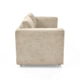 Sofá Cama Baxter Beige Sky 160x68cm de Tres Puestos con Apoya Brazos