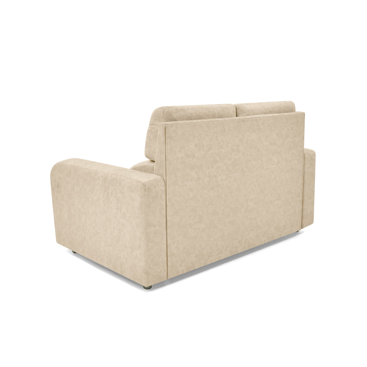 Sofá Bethel Beige Sky y Madera Cromo 148x95cm de Dos Puestos con Apoya Brazos