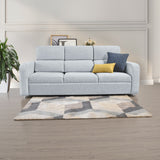 Sofá Bethel Acero Dicosta y Madera Cromo 207x95cm de Tres Puestos con Apoya Brazos