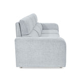 Sofá Bethel Acero Dicosta y Madera Cromo 207x95cm de Tres Puestos con Apoya Brazos
