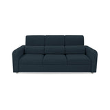 Sofá Bethel Plomo Eureka y Madera Cromo 207x95cm de Tres Puestos con Apoya Brazos