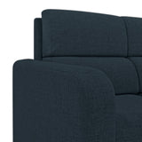Sofá Bethel Plomo Eureka y Madera Cromo 207x95cm de Tres Puestos con Apoya Brazos