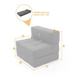 Sofá Cama Bosnia Plata Denver 102x78cm de Un Puesto sin Apoya Brazos