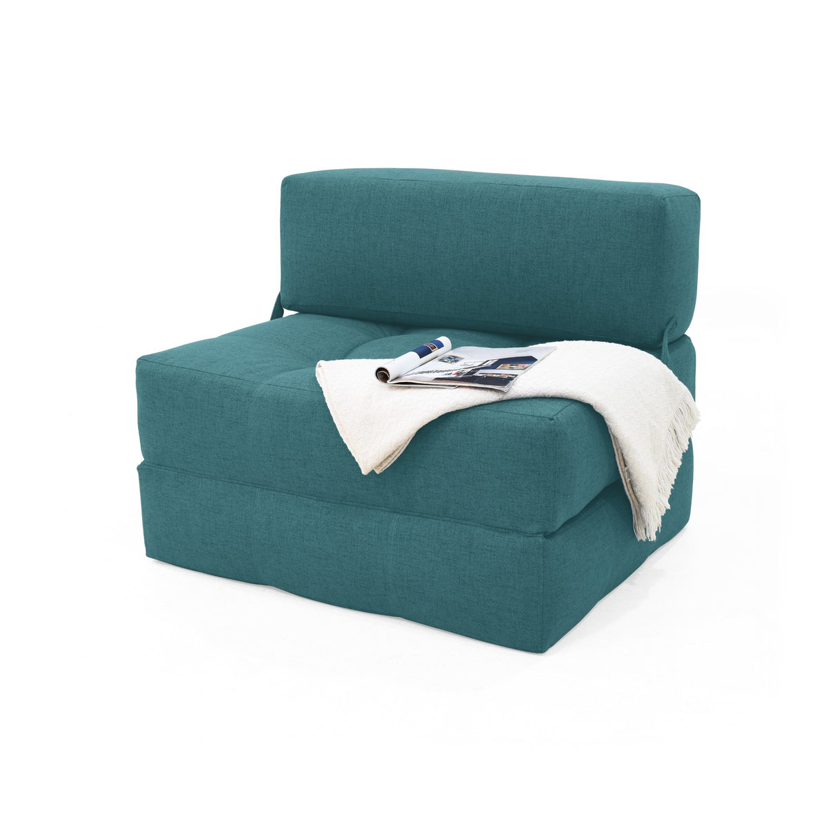 Sofá Cama Bosnia Petróleo Eureka 102x78cm de Un Puesto sin Apoya Brazos