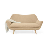 Sofá Cannes Beige Dicosta y Matiz Natural 136x85cm de Dos Puestos sin Apoya Brazos