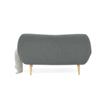 Sofá Cannes Gris Dicosta y Matiz Natural 136x85cm de Dos Puestos sin Apoya Brazos