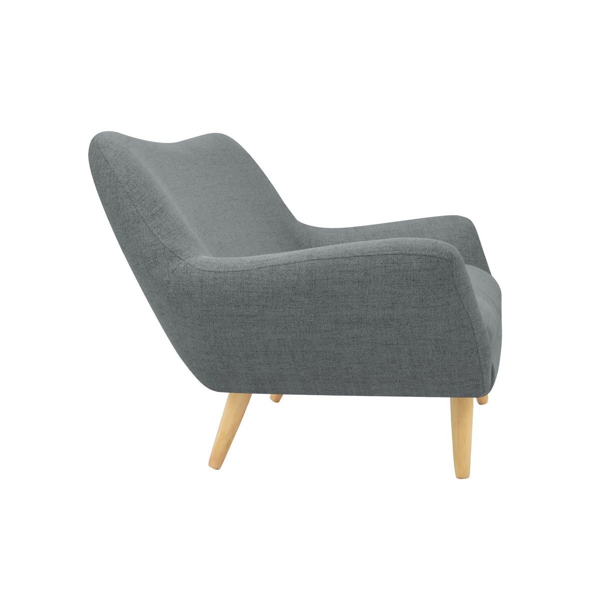Sofá Cannes Gris Dicosta y Matiz Natural 136x85cm de Dos Puestos sin Apoya Brazos
