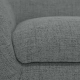 Sofá Cannes Gris Dicosta y Matiz Natural 136x85cm de Dos Puestos sin Apoya Brazos