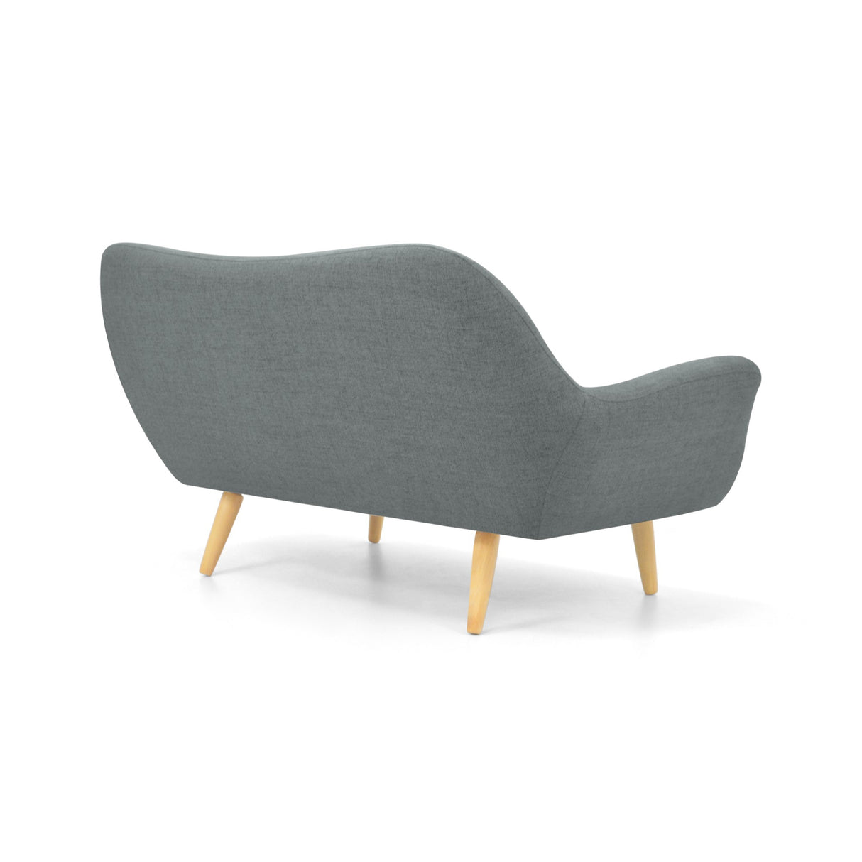 Sofá Cannes Gris Dicosta y Matiz Natural 136x85cm de Dos Puestos sin Apoya Brazos