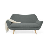 Sofá Cannes Gris Dicosta y Matiz Natural 136x85cm de Dos Puestos sin Apoya Brazos