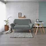 Sofá Cannes Gris Dicosta y Matiz Natural 136x85cm de Dos Puestos sin Apoya Brazos
