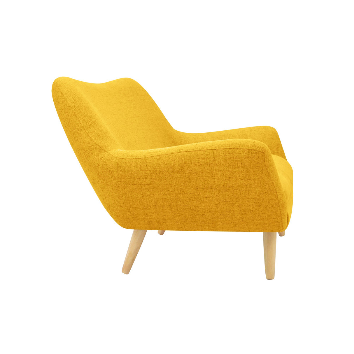 Sofá Cannes Mostaza Dicosta y Matiz Natural 136x85cm de Dos Puestos sin Apoya Brazos