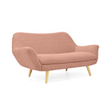 Sofá Cannes Salmón Dicosta y Matiz Natural 136x85cm de Dos Puestos con Apoya Brazos