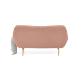 Sofá Cannes Salmón Dicosta y Matiz Natural 136x85cm de Dos Puestos con Apoya Brazos