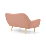 Sofá Cannes Salmón Dicosta y Matiz Natural 136x85cm de Dos Puestos con Apoya Brazos