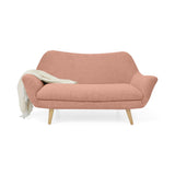 Sofá Cannes Salmón Dicosta y Matiz Natural 136x85cm de Dos Puestos con Apoya Brazos