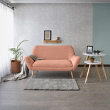 Sofá Cannes Salmón Dicosta y Matiz Natural 136x85cm de Dos Puestos con Apoya Brazos