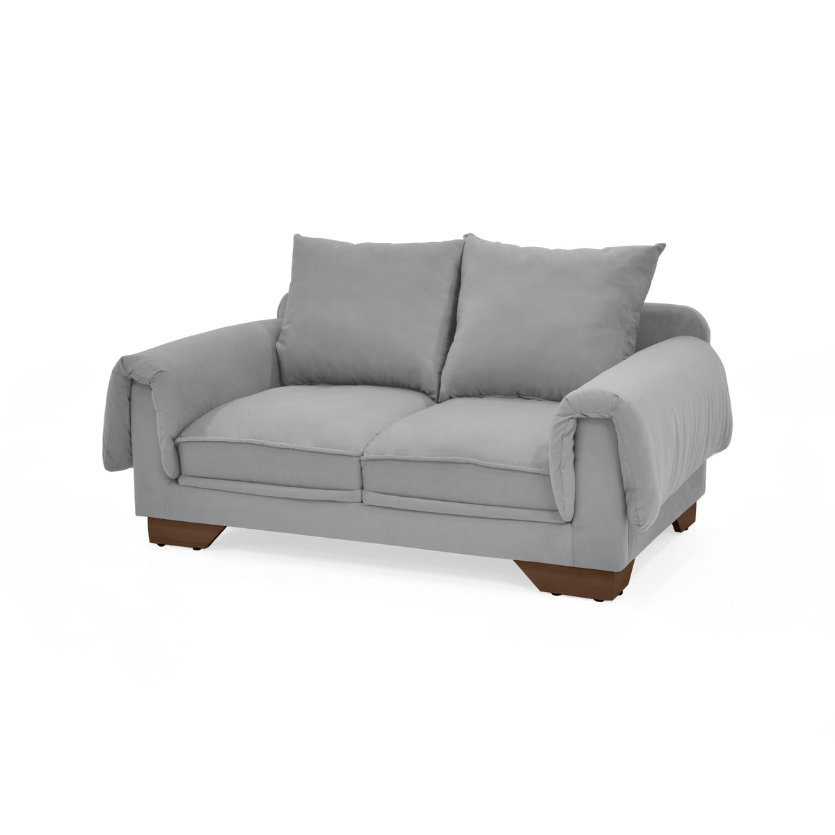 Sofá Daytona Gris Denver y Matiz Caramelo 150x80cm de Dos Puestos con Apoya Brazos