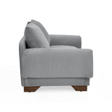 Sofá Daytona Gris Denver y Matiz Caramelo 150x80cm de Dos Puestos con Apoya Brazos