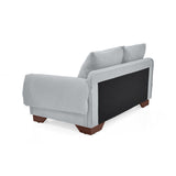 Sofá Daytona Plata Denver y Matiz Caramelo 150x80cm de Dos Puestos con Apoya Brazos