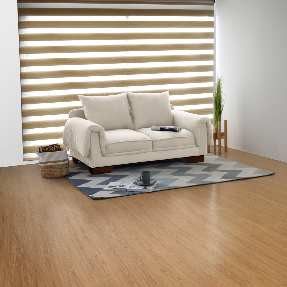 Sofá Daytona Taupe Denver y Matiz Caramelo 150x80cm de Dos Puestos sin Apoya Brazos