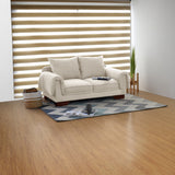 Sofá Daytona Taupe Denver y Matiz Caramelo 150x80cm de Dos Puestos sin Apoya Brazos