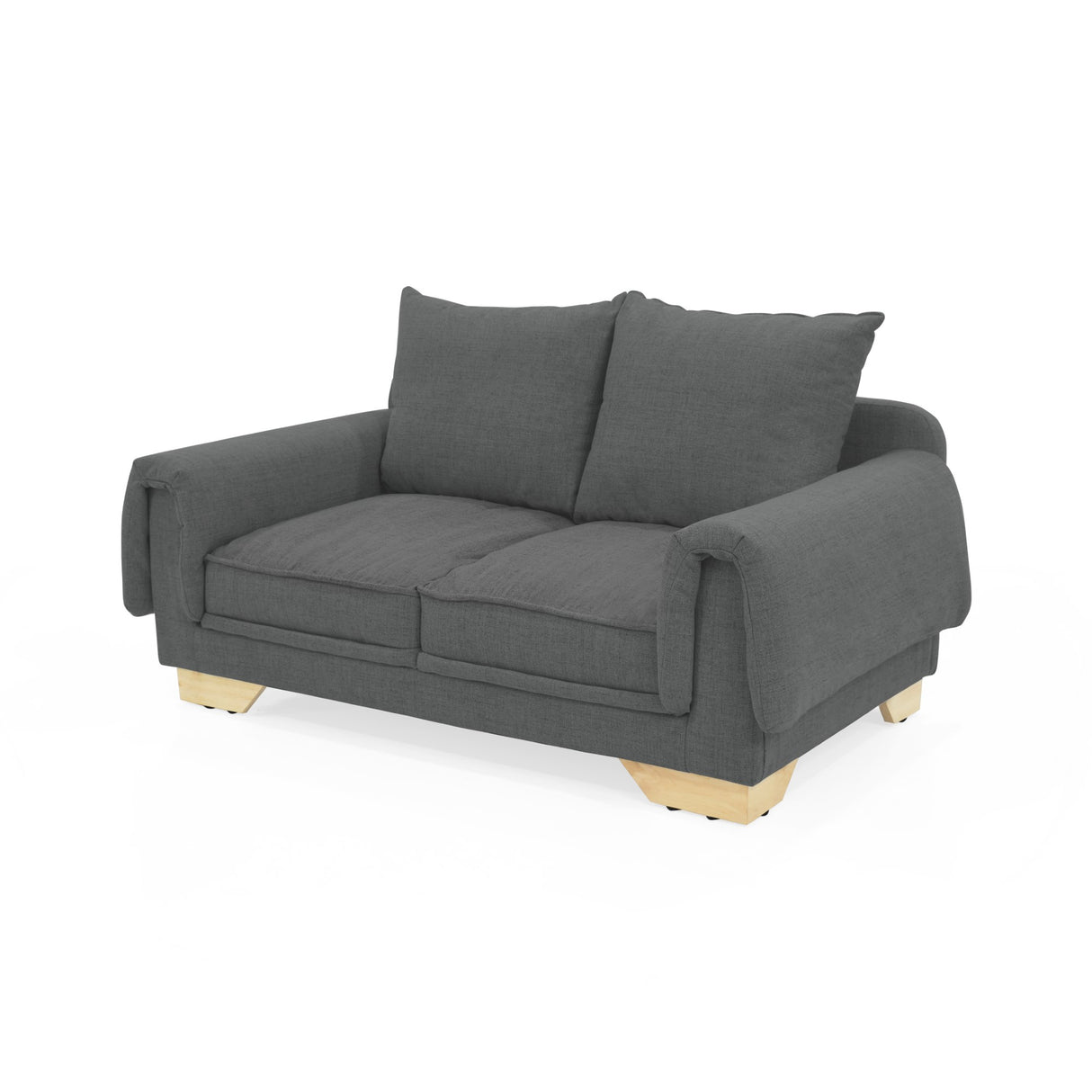 Sofá Daytona Gris Dicosta y Matiz Natural 150x80cm de Dos Puestos sin Apoya Brazos