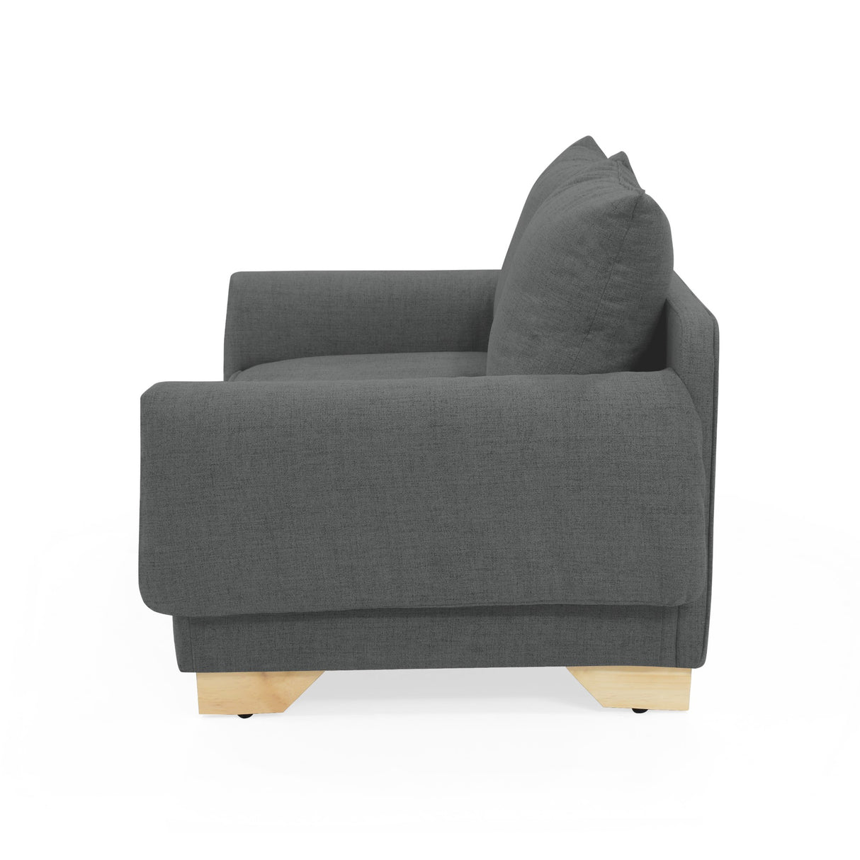 Sofá Daytona Gris Dicosta y Matiz Natural 150x80cm de Dos Puestos sin Apoya Brazos
